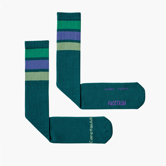 FACETASM x JASON MARKK SKATER SOCKS GREEN
