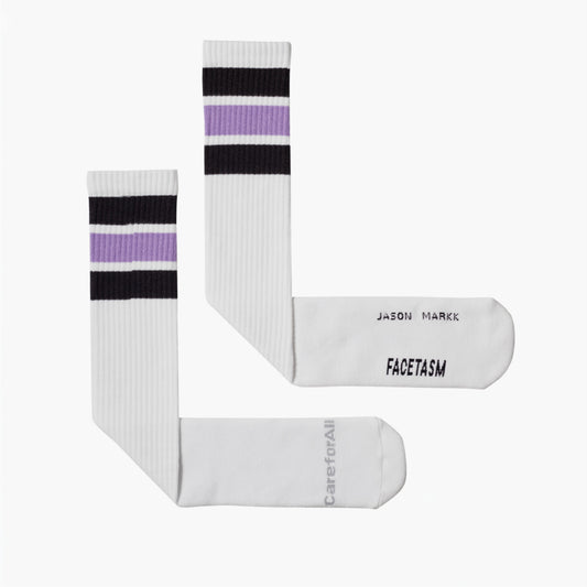 FACETASM x JASON MARKK SKATER SOCKS WHITE