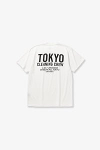 TOKYO CLEANING CREW SS TEE WHITE