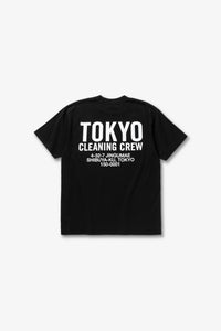 TOKYO CLEANING CREW SS TEE BLACK