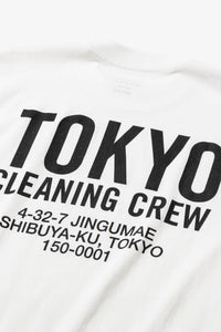 TOKYO CLEANING CREW SS TEE WHITE