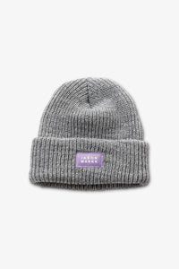 CUFF KNIT BEANIE GREY HEATHER